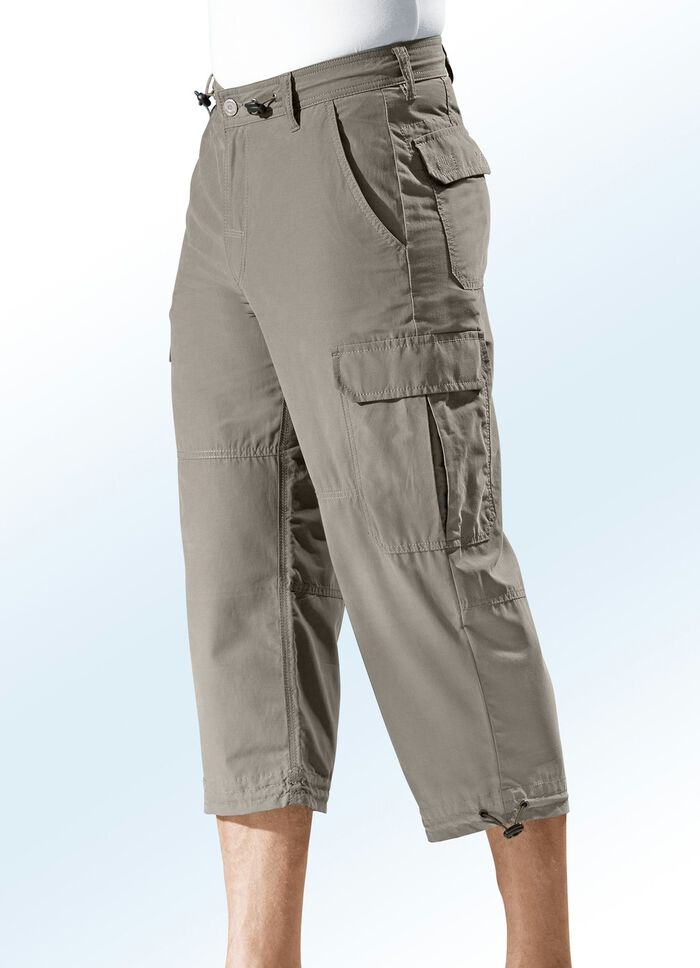 Lange bermudashort van puur katoen in 4 kleuren 