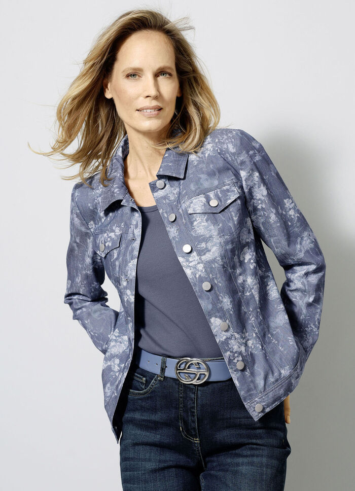 Denim jasje met knoopsluiting 