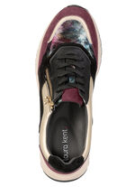 LAURA KENT, stijlvolle damessneakers, breedte G, met uitneembaar voetbed SCHWARZ-BORDEAUX-GOLD