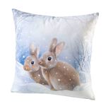 Fluweelzachte kussenslopen met ritssluiting ECRU-MULTICOLOR