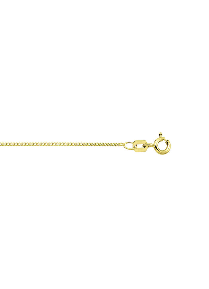 Stijlvolle platte kinketting van goud 
