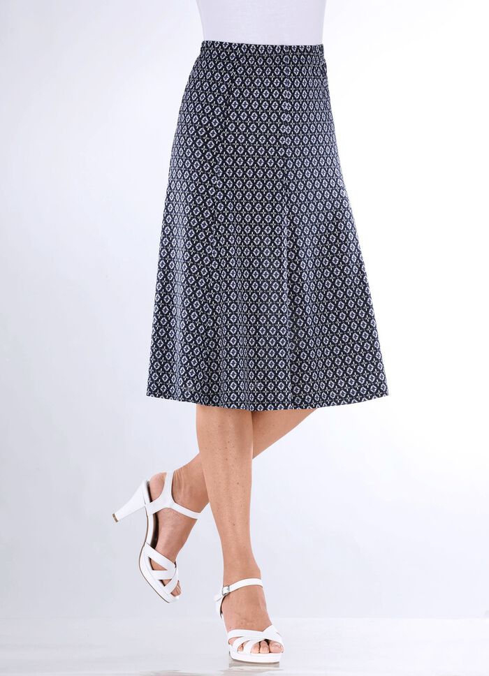 Comfortabele paneelrok MARINE-WEISS-BLAU