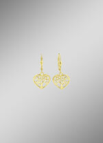 Vergulde oorbellen met zirkonia 