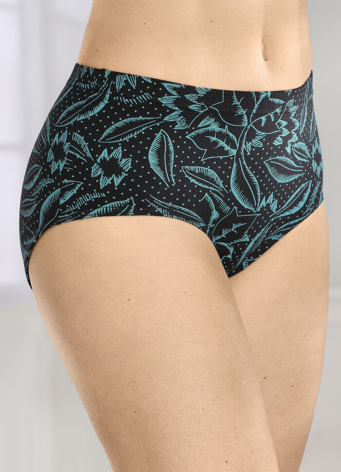 Verpakking van vier slips met een mooi printdesign 