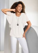 Poncho tuniek met vleermuismouwen 