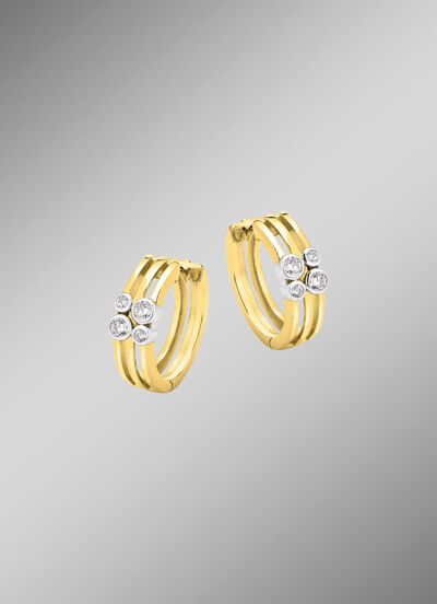 Elegante creolen met synthetische zirkonia 