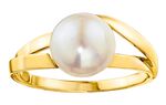 Bouton-damesring met zoetwaterparel 