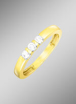 Elegante damesring met 3 diamanten 