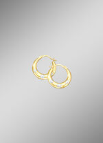 Oorringen met witgouden bloemen 