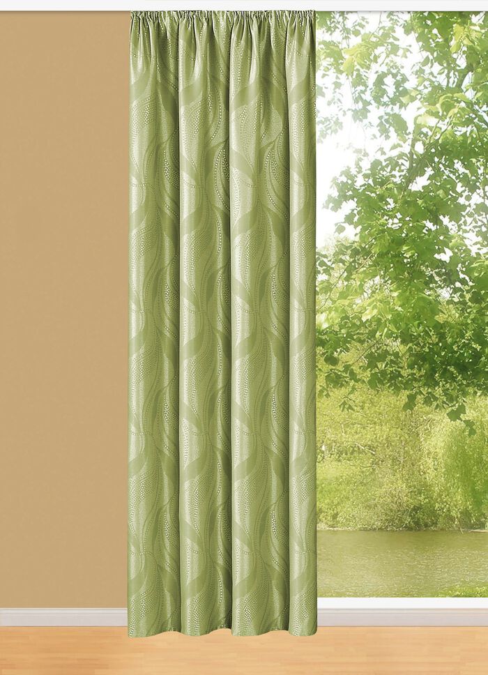 Overgordijn met rucheband 