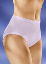 Vijf-pack slip met elastische tailleband 2X MAUVE, 2X INDIGO, 1X WEISS