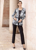 Fascinerend lang shirt in jasjelook ZWART-WIT