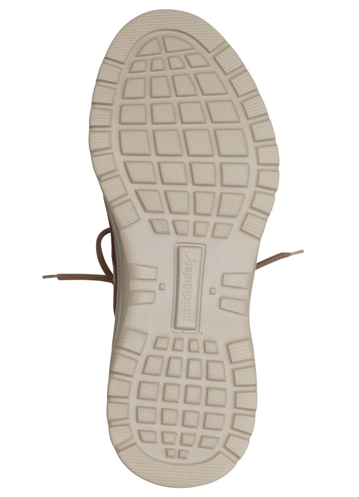 Waldläufer, comfortabele dames enkellaarsjes, breedte H, met uitneembaar voetbed TAUPE-MULTICOLOR