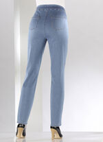 Buikafslankende pull-on jeans LICHTBLAUW