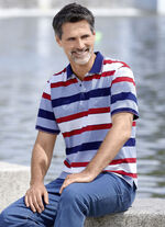 Poloshirt met borstzak HELLBLAU-MARINE-WEISS-ROT