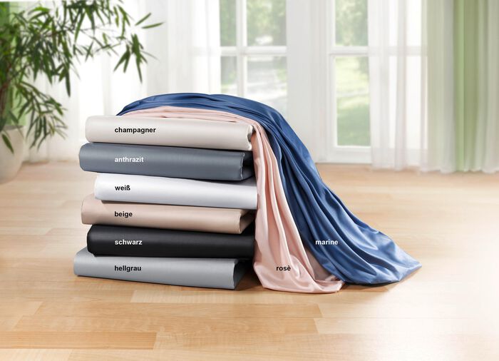 Mako satijnen hoeslaken van 100% katoen 