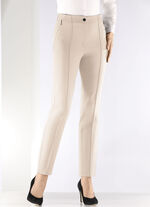 Broek met een getailleerde tailleband BEIGE