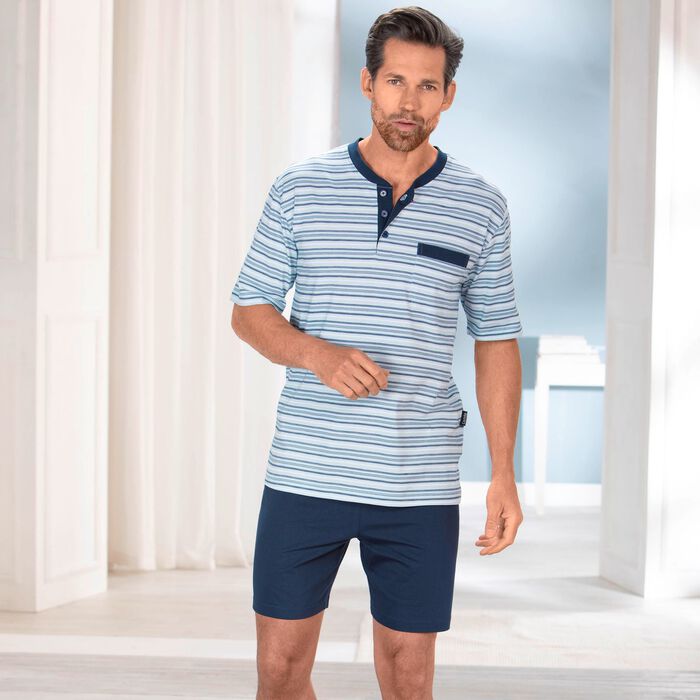 Set: pyjama + shorty met knoopsluiting 