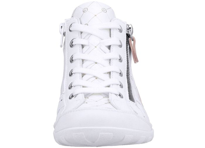 Remonte veterlaarsje van bedrukt en glanzend metallic synthetisch materiaal 