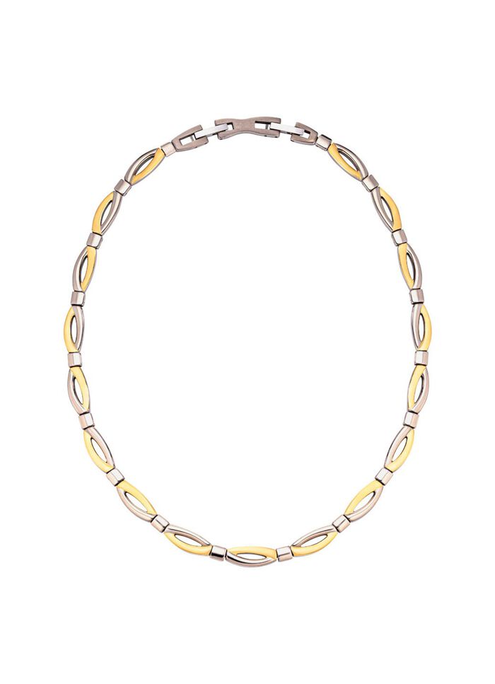 Tweekleurige titanium ketting 