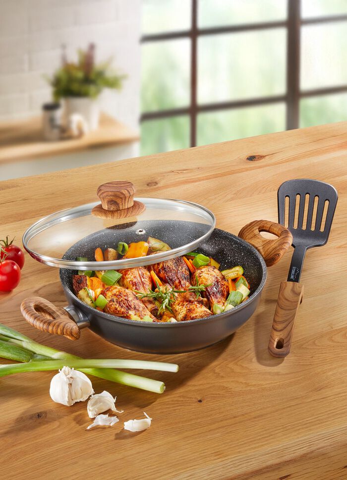 Serveerpan met krasvaste &ldquo;STONELINE&reg;&rdquo; antiaanbaklaag 