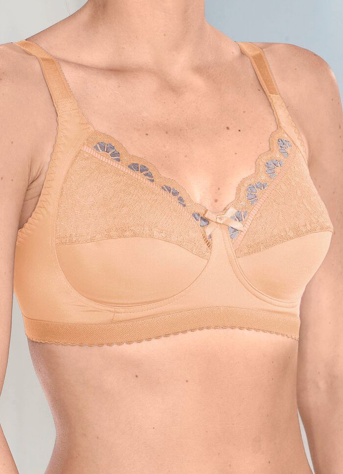 Laurina-tweepack bh's met op kleur afgestemde elastische kant 