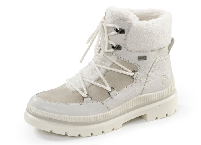 Remonte, gevoerde dameslaarzen, winterschoenen, breedte G, met rits ECRU-BEIGE