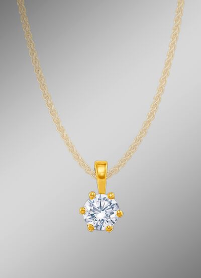 Massieve kettinghanger met briljant 