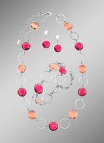 Sieradenset, 3-delig, met kristalstenen 