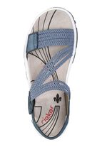 Rieker, sportieve damessandalen, met twee klittenbandsluitingen BLAUW