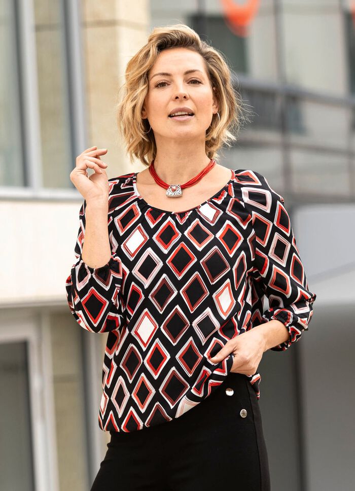 Tuniek met felgekleurde print 