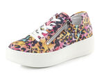 Waldläufer sneakers met verspreide glitter en luipaardprint MULTICOLOR
