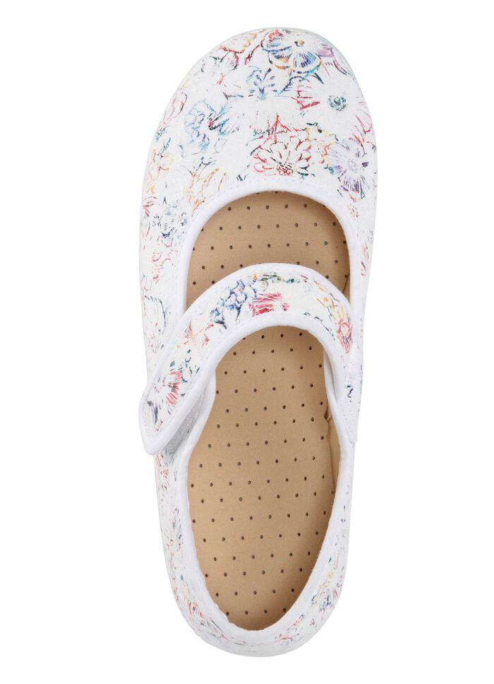 Schoen met bloemmotief WIT