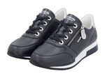 Remonte sneakers met veters en glinsterende zilveren contrastrand MARINE