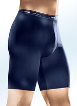 Set van twee lange broeken met elastische tailleband, effen 2X MARINE