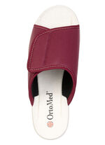 Comfortabele damespantoffels, breedte H, met klittenbandsluiting BORDEAUX