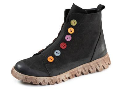 Gemini, trendy dames enkellaarsjes, winterschoenen, breedte G, met uitneembaar voetbed 