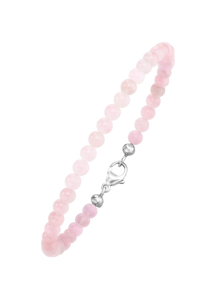 Armband met echte rozenkwarts 