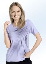 Shirt met contraststiksel in 2 kleuren LILA
