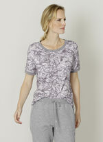 Shirt met sportieve geribde manchetten 