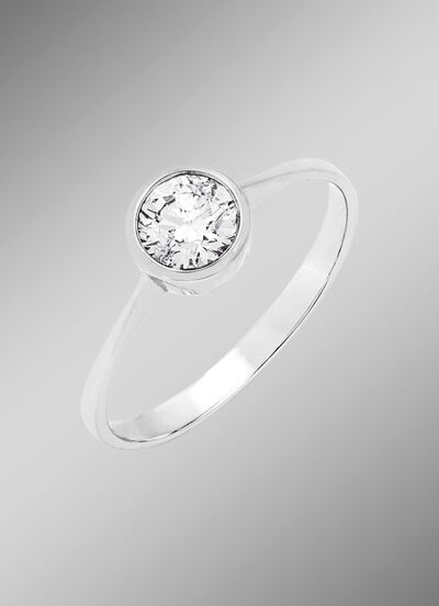 Solitaire damesring met diamant 