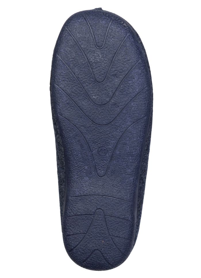 Klassieke herenpantoffels, gemaakt van wolvilt BLAUW