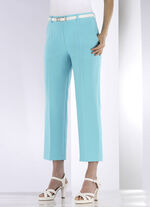 Broek met elastische tailleband aan de achterkant TURQUOISE