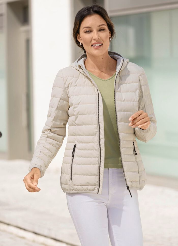 Functionele jas met vaste capuchon 