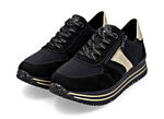 Remonte, trendy damessneakers, breedte G, met uitneembaar voetbed SCHWARZ-GOLD