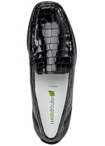 Waldl&auml;ufer, stijlvolle damespantoffels, breedte H, met uitneembaar voetbed ZWART