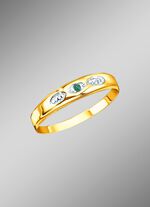 Damesring met echte smaragd 