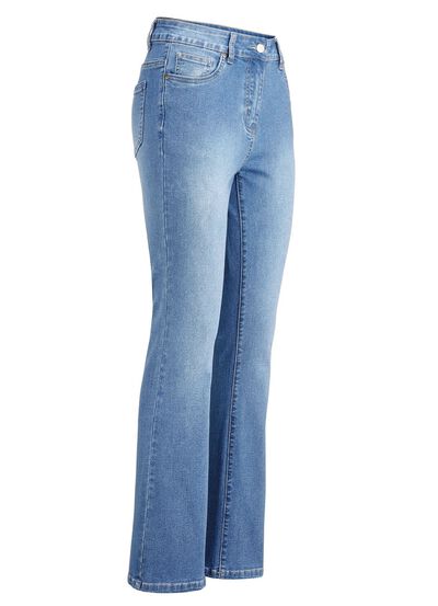 Jeans met licht uitlopende pijpen 