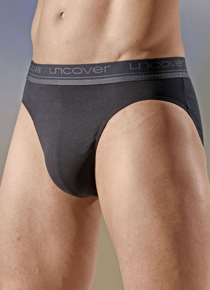 Discover by Schiesser, set van drie slips met elastische tailleband ZWART