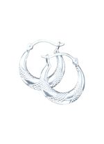 Trendy hoepel oorbellen van fijn 925/- zilver 